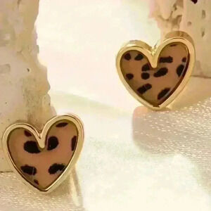 Heart-Shaped Stud Earrings